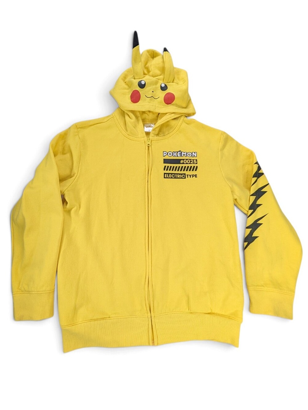 Pokemon Yellow Pikachu Jacket Hooded Sweatshirt Hoodie Size XXL 18 Boy Girl Kids